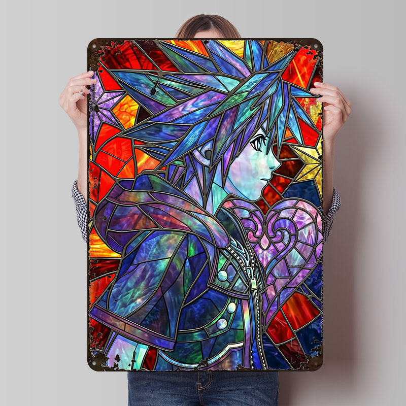 Retro Poster Gaming - Металлический постер Kingdom Hearts Sora в