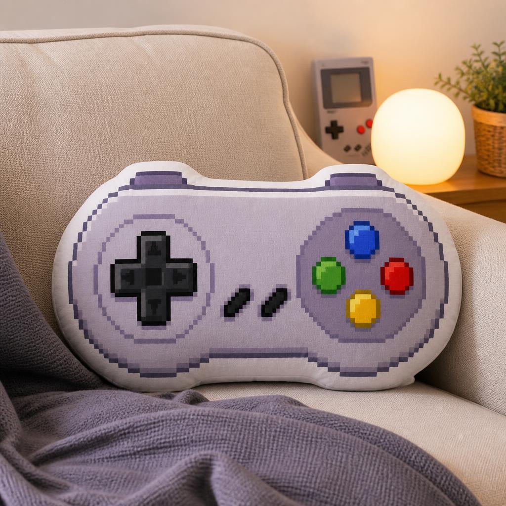 Retro Gaming Lounge - Плюшевая подушка-джойстик в стиле ретро для