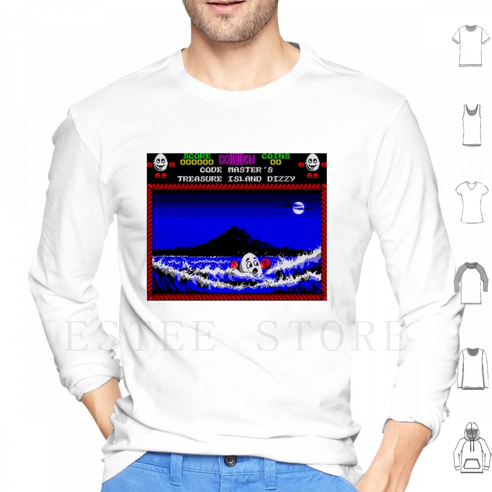 Retro Gaming Zx Spectrum - Толстовка с капюшоном Treasure Island Dizzy