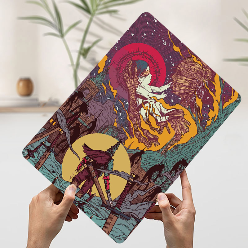 Blasphemous печатный плакат по – обзор и цена Retro Poster Gaming