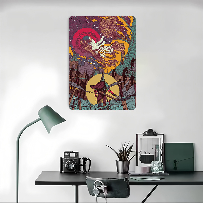 Blasphemous печатный плакат по – обзор и цена Retro Poster Gaming