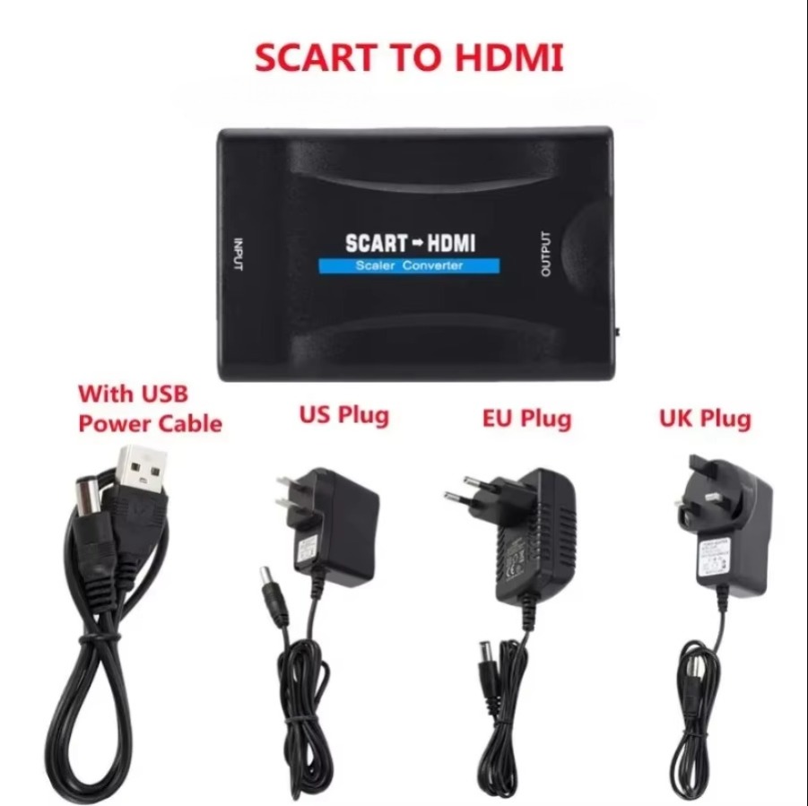 Конвертер Full HD 1080P SCART  – обзор и цена Scart To Hdmi